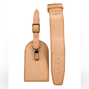 Louis Vuitton Vachetta Luggage Tag and Handle Strap